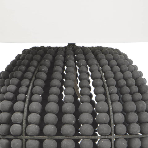 Tropez Coastal Accent Drum Table Lamp with Beads