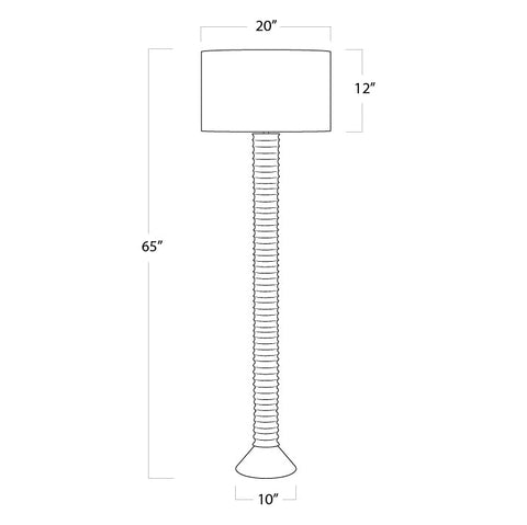 Nabu Column Fluted Floor Lamp Modern Ambient Accent