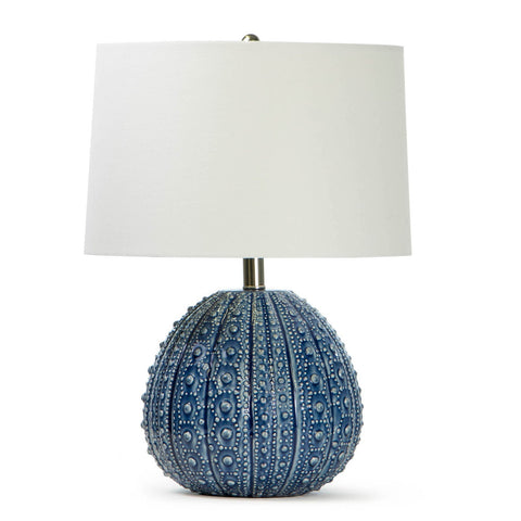 Sanibel Coastal Art Glass Round Table Lamp