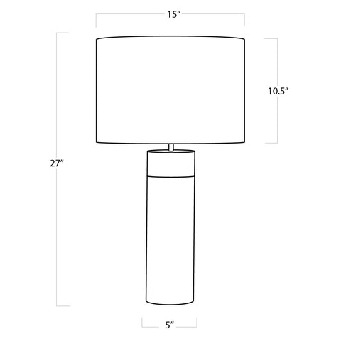 Harlow Column Accent Table Lamp for Contemporary Spaces