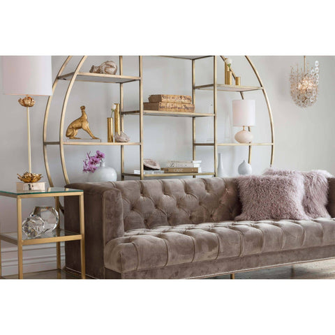 Adeline Elegant Buffet Table Lamp with Carving Drum Shape