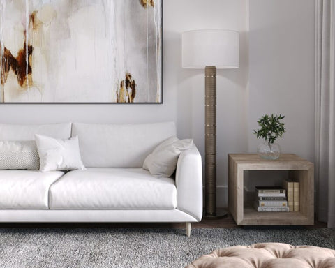 Melvin Modern Column Fluted Floor Lamp