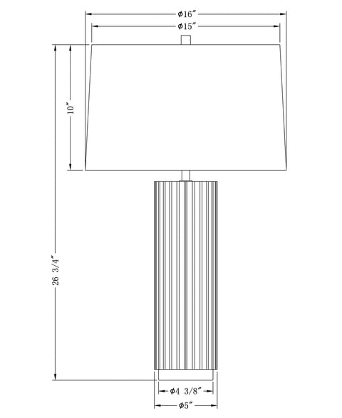 Meredith Mid Century Column Table Lamp Accent