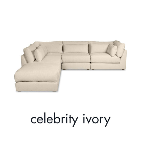 Messi Modern Low Profile Armless Modular Sectional Sofa