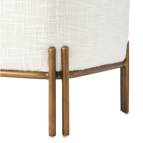 Timeless Minimalist Modern Upholstered Accent Bench with Cylinder Leg