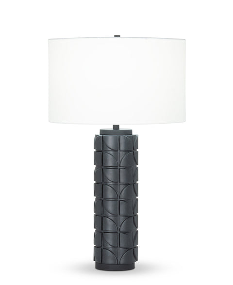 Mimi Column Table Lamp with Embossed Drum for Contemporary Spaces