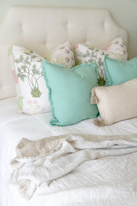 Anaya Monochromatic Contemporary Euro Fringe Throw Pillow - 26X 26