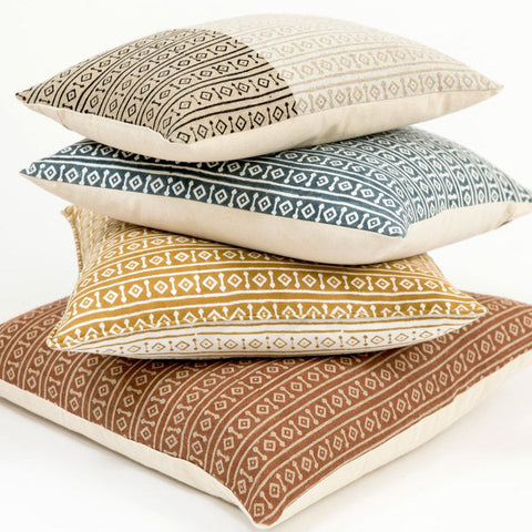 Filling Spaces Artful Traditionalist Bohemian Handcrafted Accent Throw Pillow - 18 x 18 - 20 x 20 - 22 x 22 - 24 x 24 - 26X 26 - 14 x 20 - 14 x 40 - 18 x 40 - 16 x 50