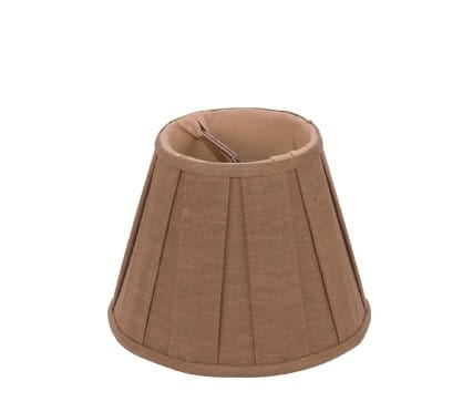 Mocha Box Pleat Linen - Empire Chandelier