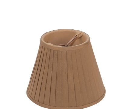 Mocha Knife Pleat Silk - Empire Chandelier Shade - 5"