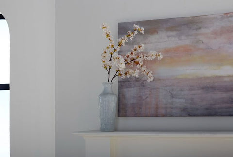 Decorating Essentials Modern Geometric Embossed Porcelain Table Vase