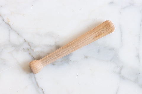 Organic Round Wood Muddler for Cocktail Making