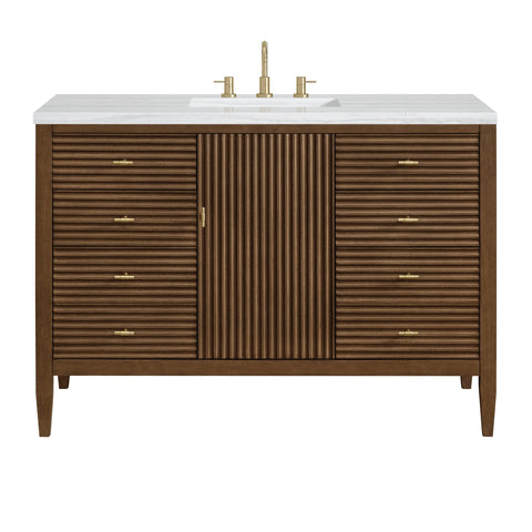 James Martin Furniture Myrrin Mid Century Bathroom Vanity