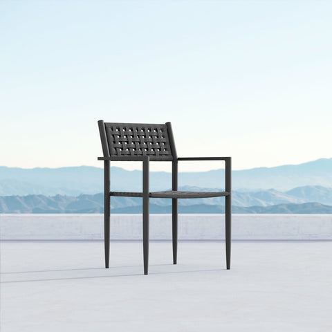 Naples Modern Accent Chair with Armrests for Outdoor Furniture