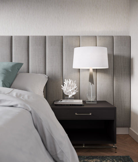 Nathan Modern Oval Accent Table Lamp with Carving