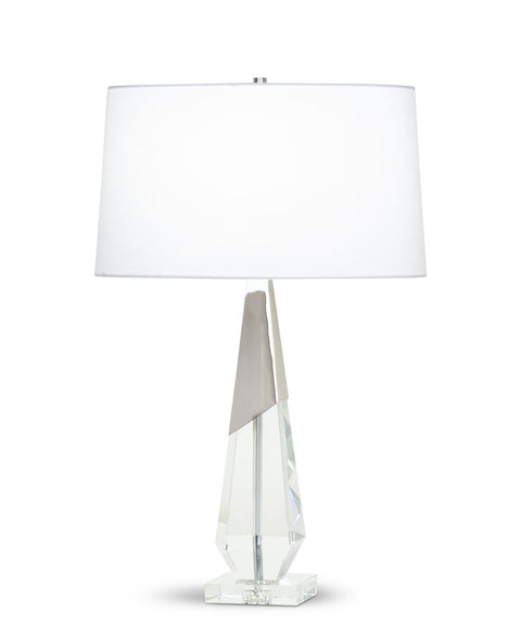 Nathan Modern Oval Accent Table Lamp with Carving