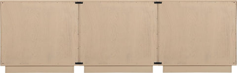 Minimalist Veneer Sideboard with Inset Handles Cabinet