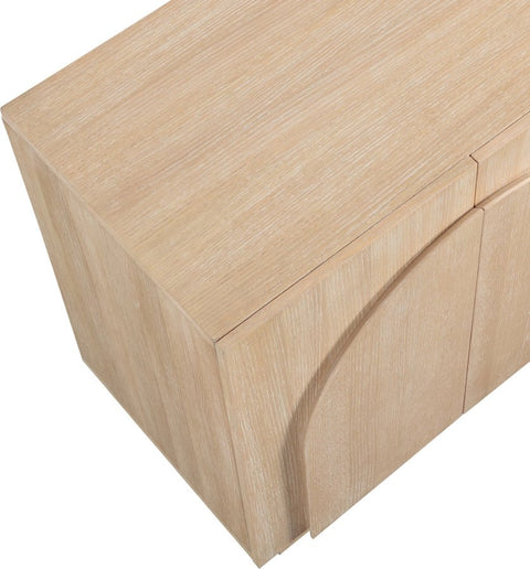 Minimalist Veneer Sideboard with Inset Handles Cabinet