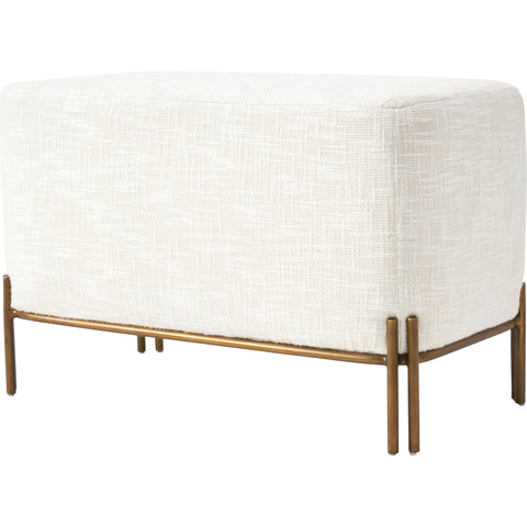 Timeless Minimalist Modern Upholstered Accent Bench with Cylinder Leg
