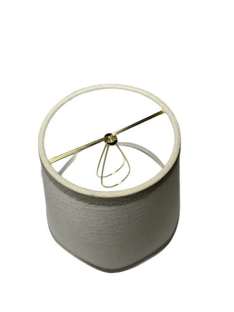 New - Scalloped Linen Snow Hardback Sconce Shade