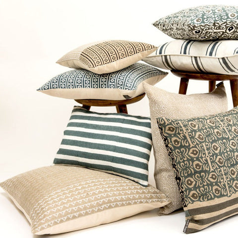 Filling Spaces Artful Traditionalist Bohemian Graphic Accent Throw Pillow - 18 x 18 - 20 x 20 - 22 x 22 - 24 x 24 - 26X 26 - 14 x 20 - 14 x 40 - 18 x 40 - 16 x 50