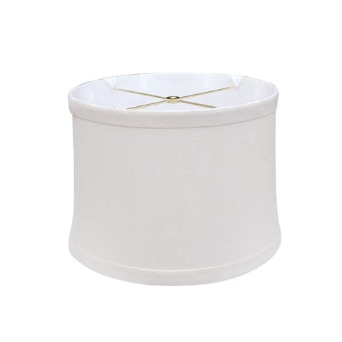 No Hug Basic Drum Fine Linen Lamp Shade - White