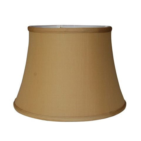 No Hug English Bell Double Lining 100% Pongee Silk Lamp Shade - Gold