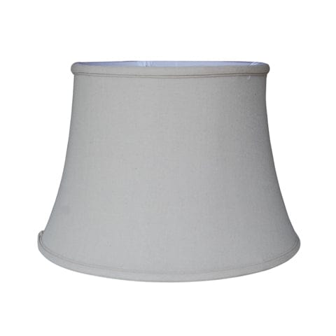 No Hug English Bell Double Lining Linen Lamp Shade - Off White