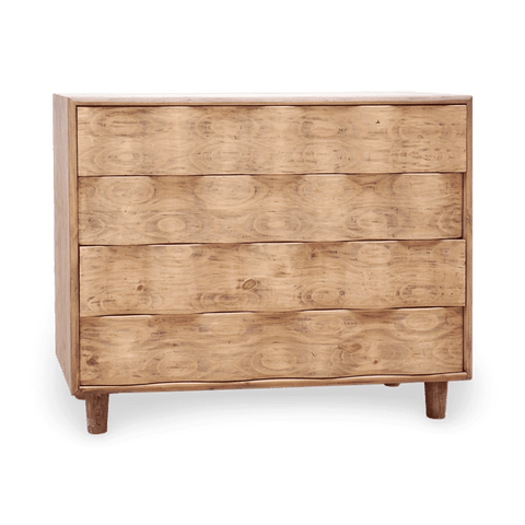 Crawford Mid Century Accent Chest with Inset Handles