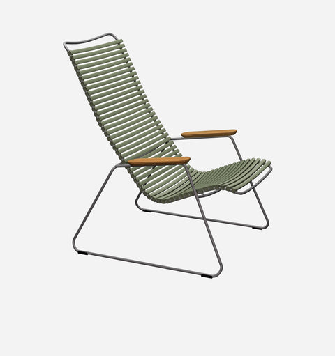 Outdoor Living & Garden Modern Chaise Lounge Slat Back Lounge Chair