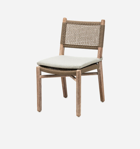 Fiona Scandinavian Teak Dining Side Chair with Padded Seat