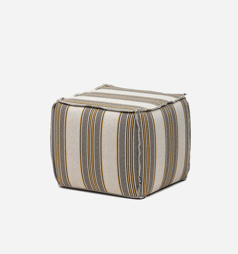 Timeless Minimalist Modern Pouf Ottoman with Piping