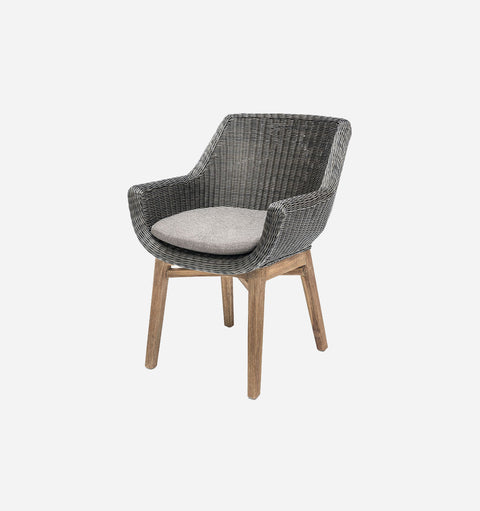 Scandinavian Curved Barrel Armchair for Outdoor Living
