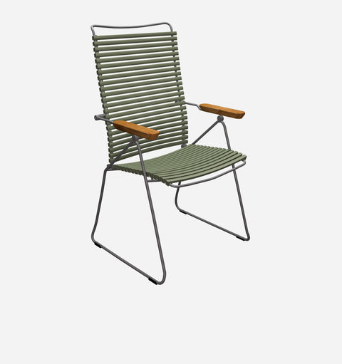 Modern Outdoor Living & Garden Armchair with Fixed Arms