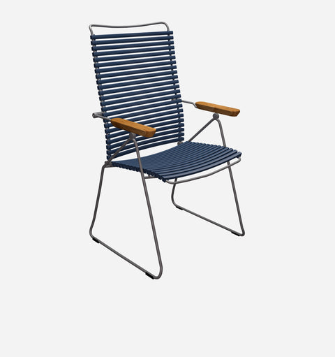 Modern Outdoor Living & Garden Armchair with Fixed Arms