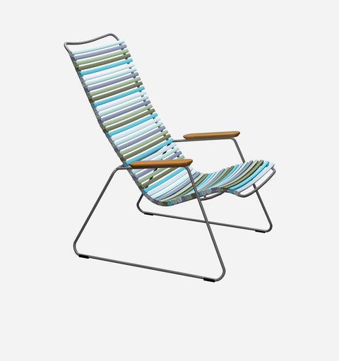 Outdoor Living & Garden Modern Chaise Lounge Slat Back Lounge Chair