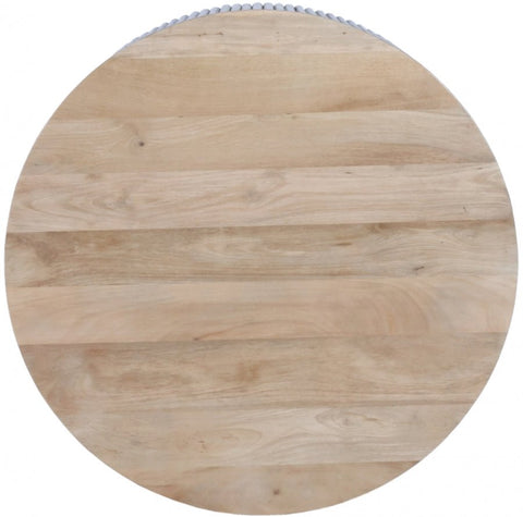 Meridian Furniture Inc. Oakhill Scandinavian Drum Coffee Table with Fluted Details - 36 W