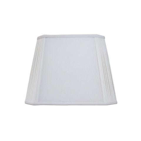 Oblong Corner Pleat Anna Rayon Lamp Shade - Off White