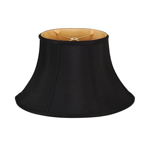 Olive Bell Oval Anna Rayon Lamp Shade - Black Gold Lining