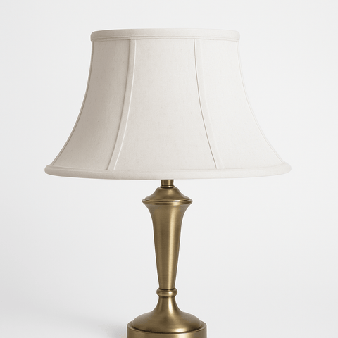 Olive Bell Oval Supreme Satin Lamp Shade - Off White