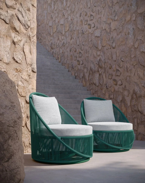 Outdoor Living & Garden Modern Armless Club Lounge Chair