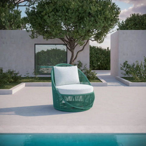 Outdoor Living & Garden Modern Armless Club Lounge Chair