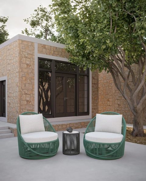 Outdoor Living & Garden Modern Armless Club Lounge Chair