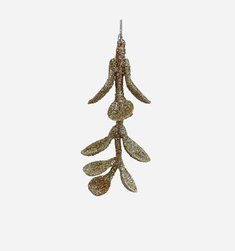 Glitter Hanging Leaves Ornament