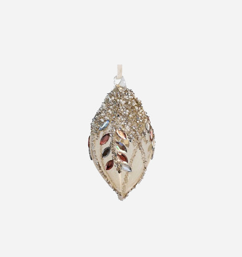 Art Deco Abstract Novelty Ornament with Beaded Edge