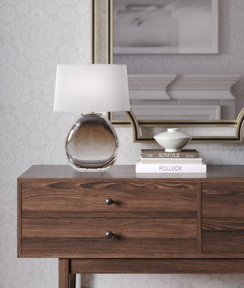 Oriole Modern Handcrafted Oval Accent Table Lamp