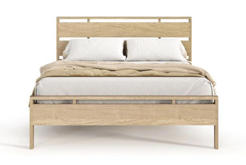 Copeland Furniture Contemporary Oslo Platform Bed with Attached Nightstands - Queen - Queen - King