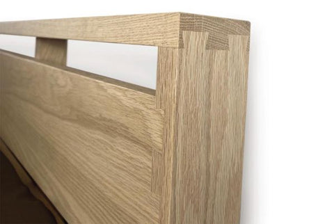 Copeland Furniture Contemporary Oslo Platform Bed with Attached Nightstands - Queen - Queen - King