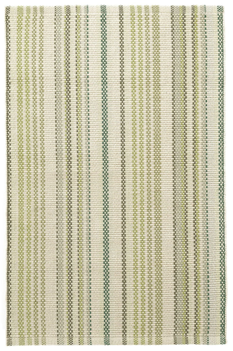 Contemporary Stripe Area Rug in Green - 8' x 10'