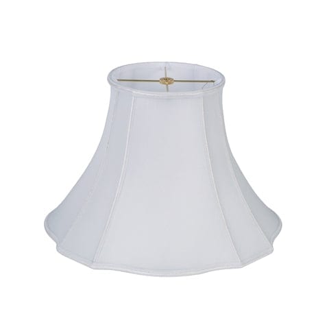 Out Scallop Bell 100% Pongee Silk Lamp Shade - Oyster